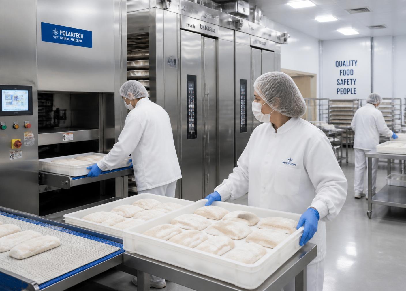 Interior da fábrica da Ingleses com equipe e equipamentos modernos